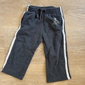 Gray Kids Sweatpants with White Stripes
